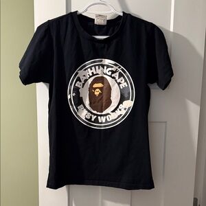 A Bathing Ape Black Graphic Kids Tee